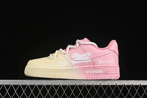All categories Nk Air Force 1 Air Force series Nk Air Force 1 Low Nike Air Force 1'07 Low "Purple Butterfly" Hand-painted graffiti Pink and yellow faith Air Force 1 low-top casual sneakers QR2032-520